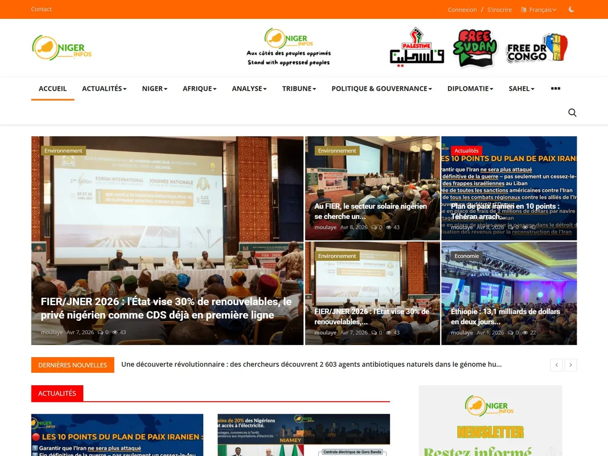La une de nigerinfos.com